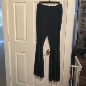 JS collection vintage bell bottom polyester slacks size 8. Pre owned sheer